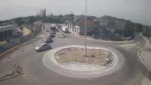 Widok z Kamery na rondo na żywo Hałcnów