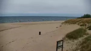 Widok z Kamery na plażę w Bobolinie