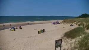Widok z Kamery na plażę w Bobolinie