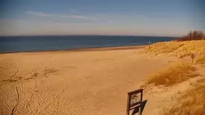 Widok z Kamery na plażę w Bobolinie