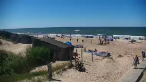 Widok z Kamery na plażę w Bobolinie
