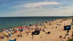 Widok na plażę w Chłapowie