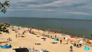 Widok na plażę w Chłapowie