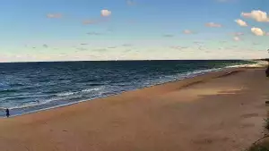 Widok na plażę w Chłapowie