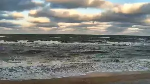 Widok na plażę w Chłapowie