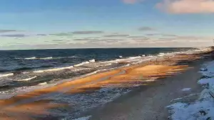 Widok na plażę w Chłapowie