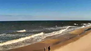 Widok na plażę w Chłapowie