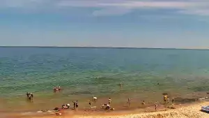 Widok na plażę w Chłapowie
