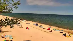 Widok na plażę w Chłapowie