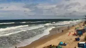 Widok na plażę w Chłapowie