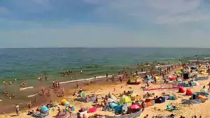 Widok na plażę w Chłapowie