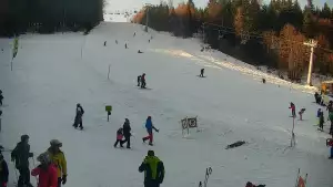 Kamera na żywo na stok Czarny- Groń w Rzykach.