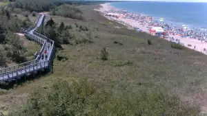 Widok z Kamery na plażę w Darłowie