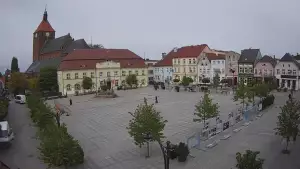 Kamera w Darłowie skierowana na Plac Kościuszki.