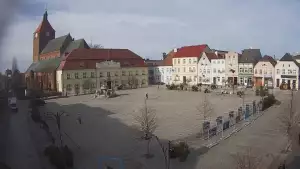 Kamera w Darłowie skierowana na Plac Kościuszki.