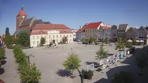 Kamera w Darłowie skierowana na Plac Kościuszki.