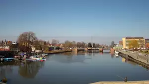 Widok na rzeke Elbląg i Bulwar Zygmunta Augusta