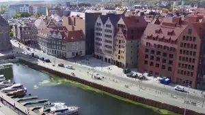 Gdańsk - widok z kamery na Starówkę od strony Motławy