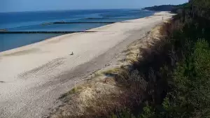 Kamera w Jarosławcu z widokiem na plażę