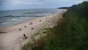 Kamera w Jarosławcu z widokiem na plażę