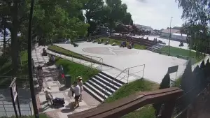 Widok z Kamery na plac widokowy Róża Wiatrów w Jarosławcu