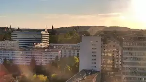 Widok na panoramę Krakowa - kamera obrotowa