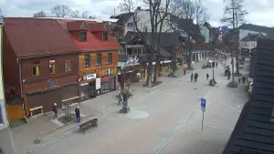 Kamera Zakopane na żywo widok na deptak