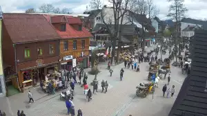 Kamera Zakopane na żywo widok na deptak