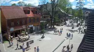 Kamera Zakopane na żywo widok na deptak