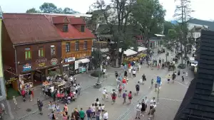 Kamera Zakopane na żywo widok na deptak