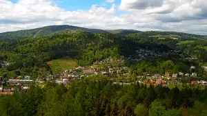 PKL Góra Parkowa - widok z wieży na Beskid Sądecki