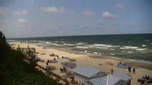 Krynica Morska widok na plażę i morze