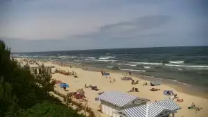 Krynica Morska widok na plażę i morze