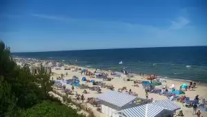 Krynica Morska widok na plażę i morze