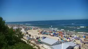 Krynica Morska widok na plażę i morze