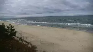 Krynica Morska widok na plażę i morze