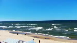 Krynica Morska widok na plażę i morze