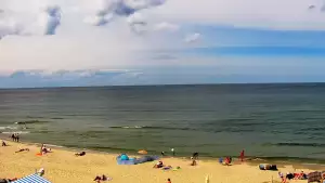 Krynica Morska widok na plażę i morze
