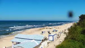 Krynica Morska widok na plażę i morze