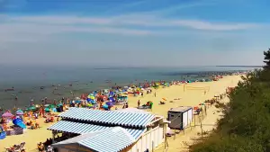 Krynica Morska widok na plażę i morze