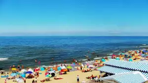 Krynica Morska widok na plażę i morze
