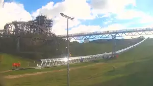 Widok na najdłuższy stok narciarski na Mazurach