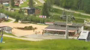 Kamera na SkiPark Oravice - widok na stok i termy Oravice na Słowacji Meander.
