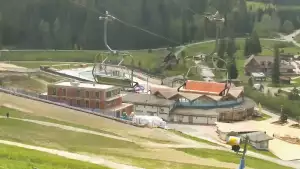 Kamera na SkiPark Oravice - widok na stok i termy Oravice na Słowacji Meander.