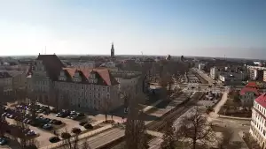 Widok na panoramę miasta w Elblągu