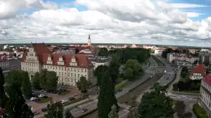 Widok na panoramę miasta w Elblągu
