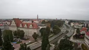 Widok na panoramę miasta w Elblągu