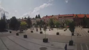 Widok z kamery na Myślenice – miasto powiatowe w woj. małopolskim.