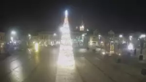 Widok z kamery na Myślenice – miasto powiatowe w woj. małopolskim.