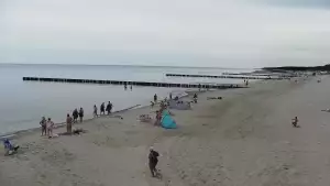 Widok z kamery na molo i plażę w Niechorzu - NOWOŚĆ